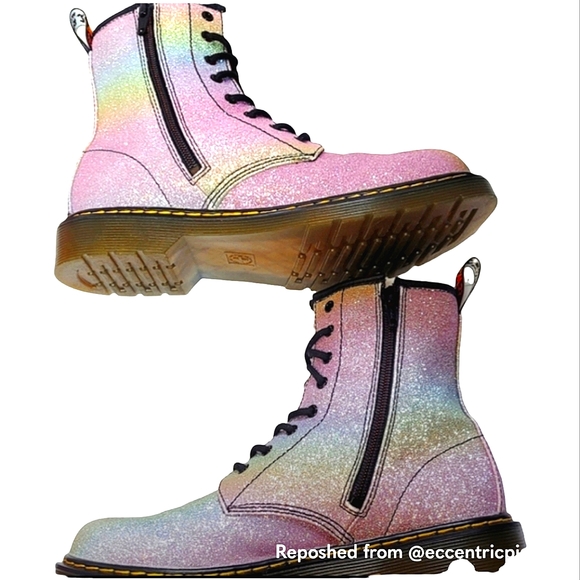 Dr. Martens Pascal Rainbow Glitter Boots. Womens size 7. - Picture 2 of 6